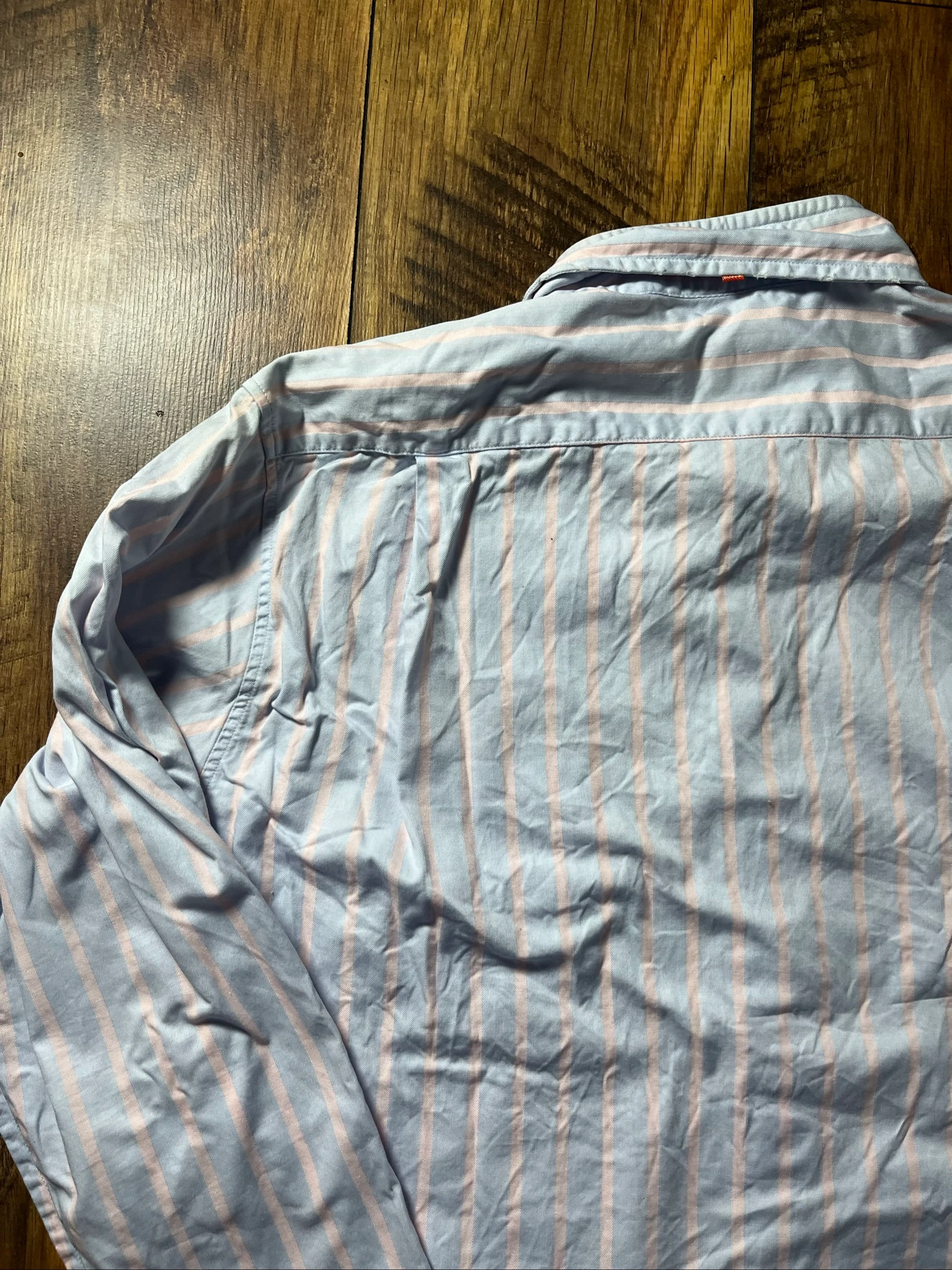 Camisa de algodão fino com corte slim mangas longas - Hugo Boss - tamanho L - bom estado – photo 13